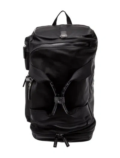 Pre-owned Mcm Visetos Weekender Bag In Black