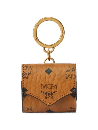 Mcm Visetos-pattern Airpods Case In Brown