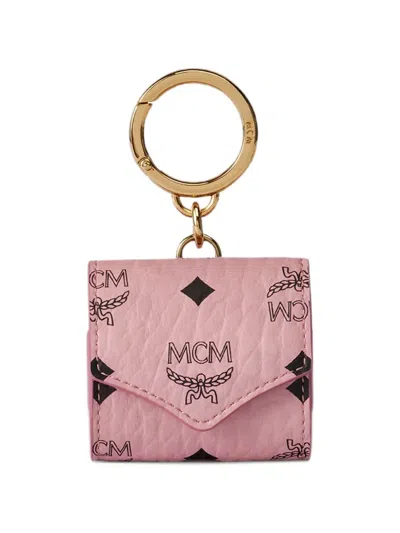 Mcm Visetos-pattern Airpods Case In Pink