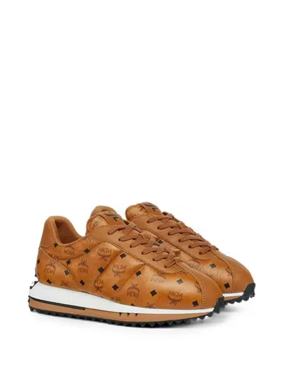 Mcm Visetos-print Sneakers In Multi