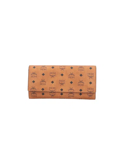 Mcm Wallet "aren" In Brown