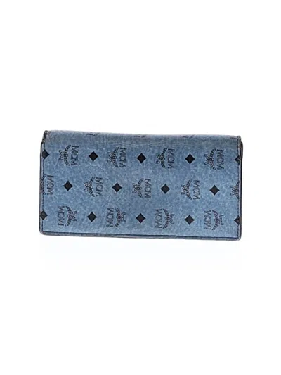 Pre-owned Mcm Wallet In Blue