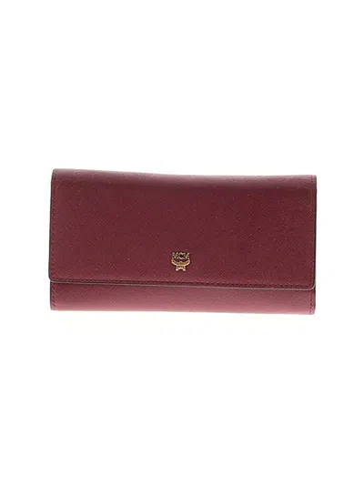 Pre-owned Mcm Wallet In Burgundy