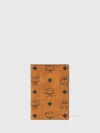 Mcm Monogrammed Passport Holder Foldable Design In Brown