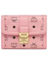 Mcm Tracy Foldable Wallet And Cardholder In Pink