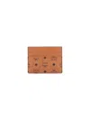 Mcm Brown Wallet With Embossed Pattern In Brown