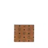 Mcm Printed Half-fold Wallet In Brown