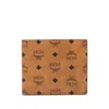 Mcm Printed Half-fold Wallet In Brown
