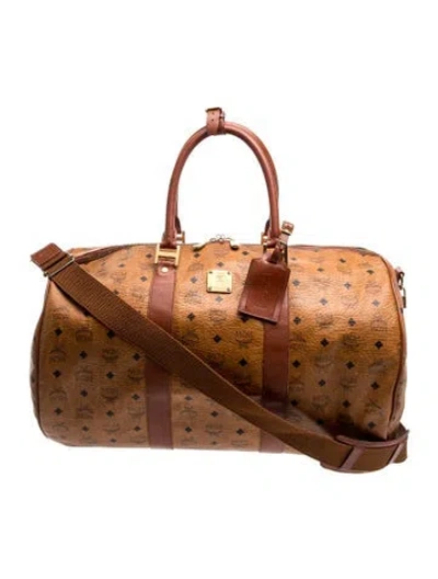 Pre-owned Mcm Weekender Bag In Brown