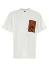 Mcm Interwoven Lettered Pocket T-shirt In White