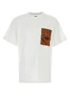 Mcm Interwoven Lettered Pocket T-shirt In White