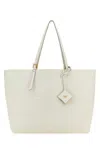 Mcm White Leather Large Himmel Shopping Bag