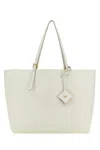 Mcm White Leather Large Himmel Shopping Bag In White