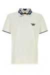 Mcm Stretch Piquet Polo Shirt In Offwhite