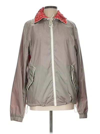 Pre-owned Mcm Windbreaker Jacket In Gray