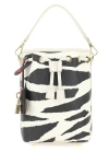 Mcm Zebra Printed Drawstring Tote Bag In Multicolor
