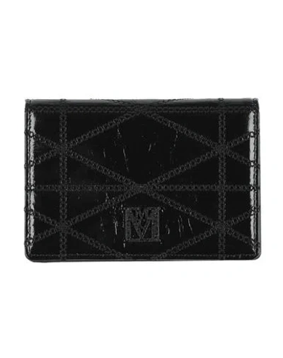 Mcm Woman Cardholder Black Size - Leather
