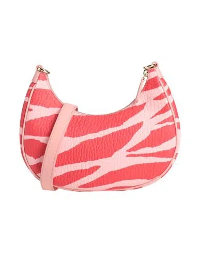 Mcm Woman Cross-body Bag Coral Size - Leather In Pink