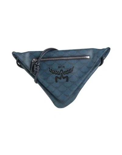 Mcm Woman Cross-body Bag Navy Size - Leather In Blue