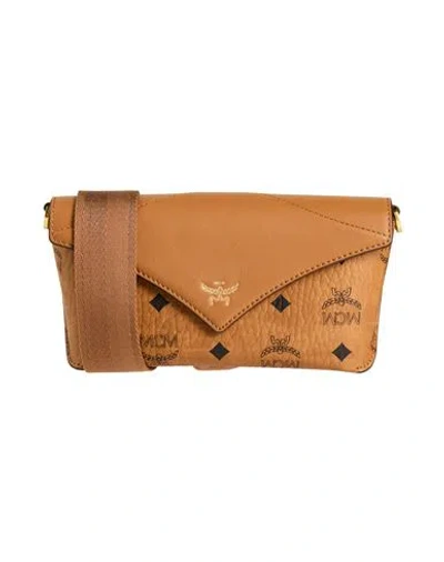 Mcm Woman Cross-body Bag Tan Size - Leather In Brown