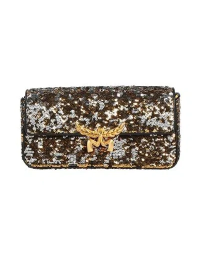 Mcm Woman Handbag Gold Size - Textile Fibers