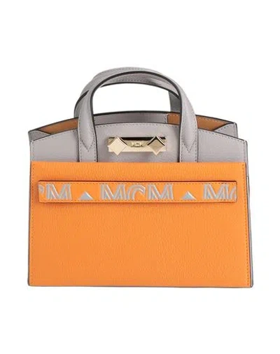 Mcm Woman Handbag Orange Size - Soft Leather