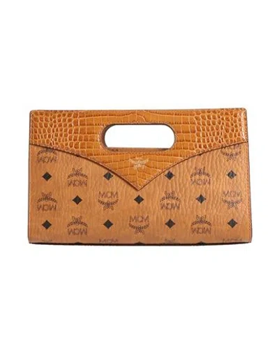 Mcm Woman Handbag Tan Size - Textile Fibers In Brown