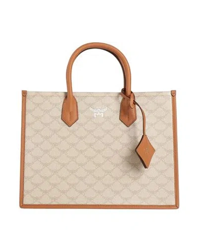 Mcm Woman Handbag Tan Size - Textile Fibers In Brown