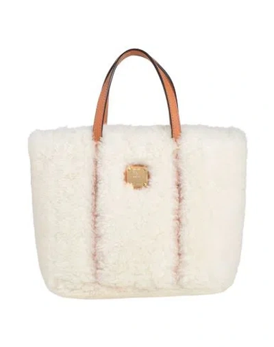 Mcm Woman Handbag White Size - Shearling