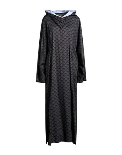 Mcm Woman Maxi Dress Charcoal Size M Lyocell In Gray