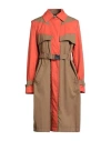 Mcm Woman Overcoat & Trench Coat Orange Size 4 Cotton, Nylon In Orange