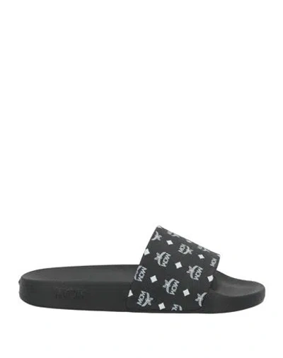 Mcm Woman Sandals Black Size 6 Textile Fibers