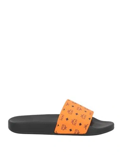 Mcm Woman Sandals Orange Size 7 Rubber