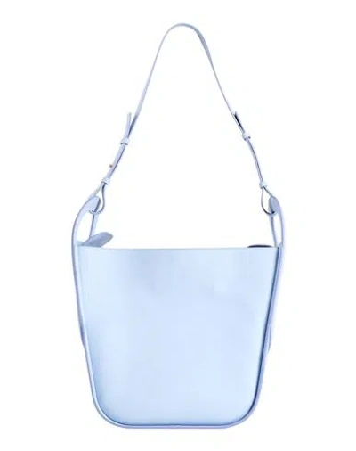 Mcm Woman Shoulder Bag Light Blue Size - Leather