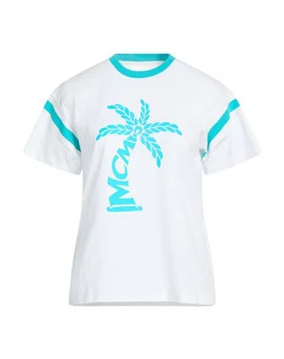 Mcm Woman T-shirt White Size M Cotton