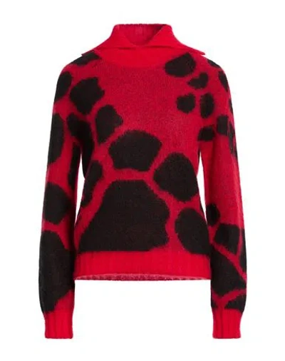 Mcm Woman Turtleneck Red Size M Polyamide, Mohair Wool, Wool