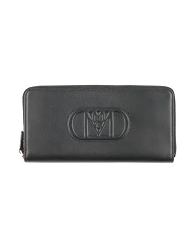 Mcm Woman Wallet Black Size - Leather