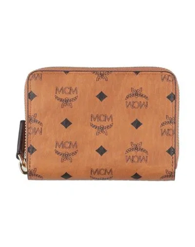 Mcm Woman Wallet Tan Size - Leather In Brown