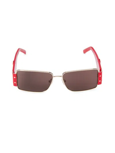 Mcm Women's 55mm Solid Lens Rectangle Metal Sunglasses In Brown