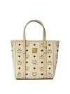 Mcm Mini Tony Printed Canvas Tote Bag In Beige