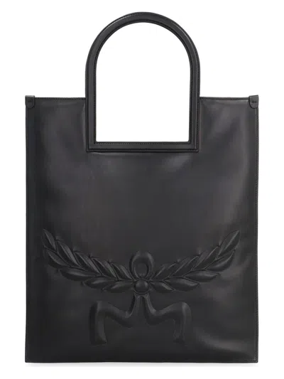 Mcm Women's Aren Leather Tote In Black
