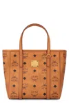 Mcm Printed Canvas Mini Tony Handbag In Buff