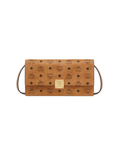Mcm Women's Aren Visetos Large Wallet In Brown