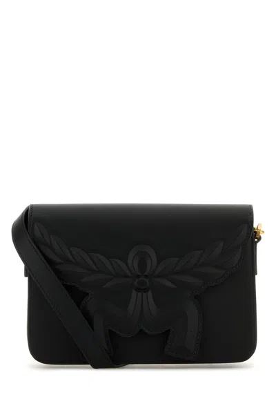 Mcm Women Black Leather Small Himmel Laurel Crossbody Bag
