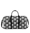 Mcm Women's Black/white Cubic Monogram Canvas Weekender Duffel Bag In Black