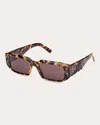 Mcm Women's Blonde Havana & Brown Geometric Sunglasses In Blonde Havana/brown