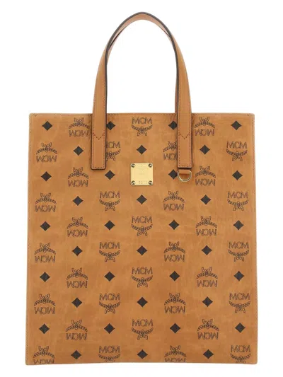 MCM WOMEN'S CANVAS SMALL AREN SHOPPING BAG