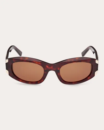 Mcm 53mm Oval Sunglasses In Dark Havana/roviex