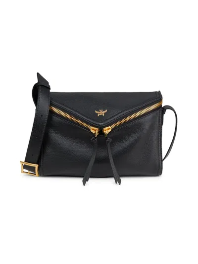 Mcm Women's Diamant 3d Small Leather Shoulder Bag In Black