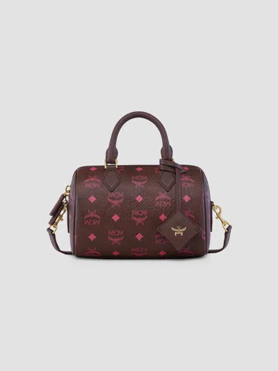 Mcm Women's Ella Small Boston Hybrid Handle Bag In Brown